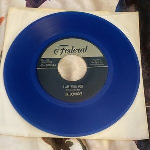 The Dominoes Weeping Willow Blues / I Am With You 45 Rpm Blue Vinyl Fed Repro